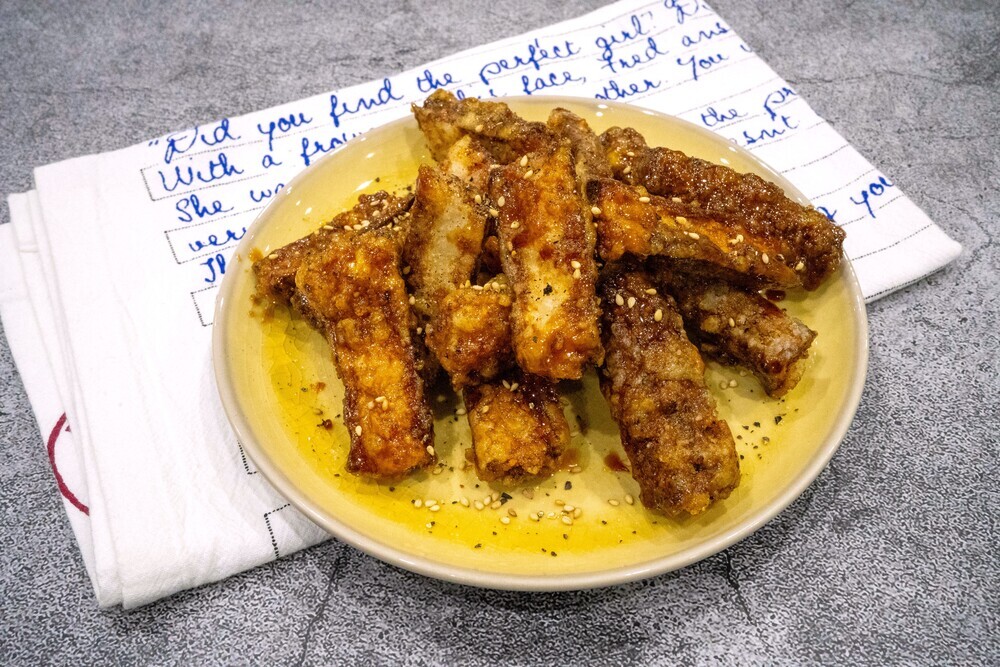 ごぼうの手羽先風唐揚げ