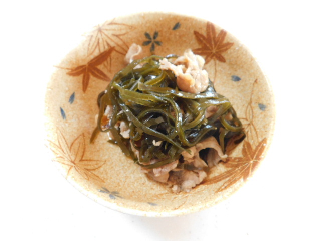 すき昆布と豚肉の炒め煮