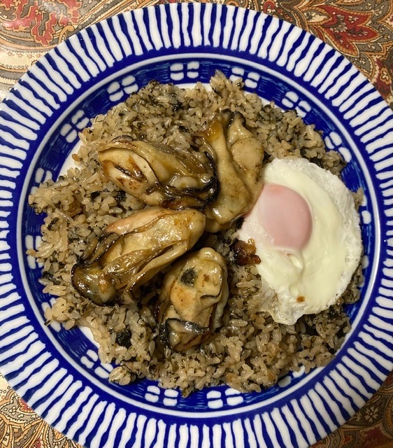 炊飯器de牡蠣と海苔の炊き込みご飯