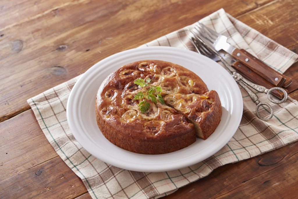 バナナとマーマレードのしっとりケーキ