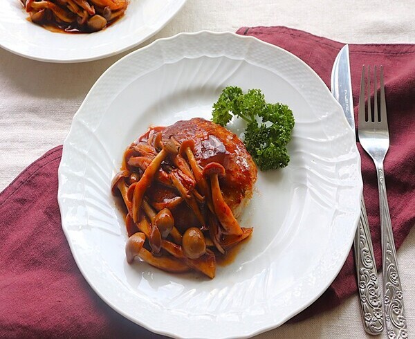 洋食屋さんの和風きのこハンバーグ　＜焼サポート＞