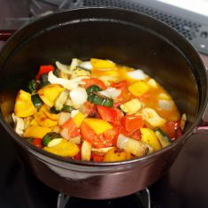 火を強めて水分を飛ばしたら出来上がり。