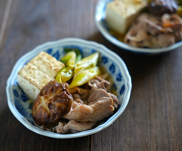 関東風でさっぱりいただく　豚肉のすき煮