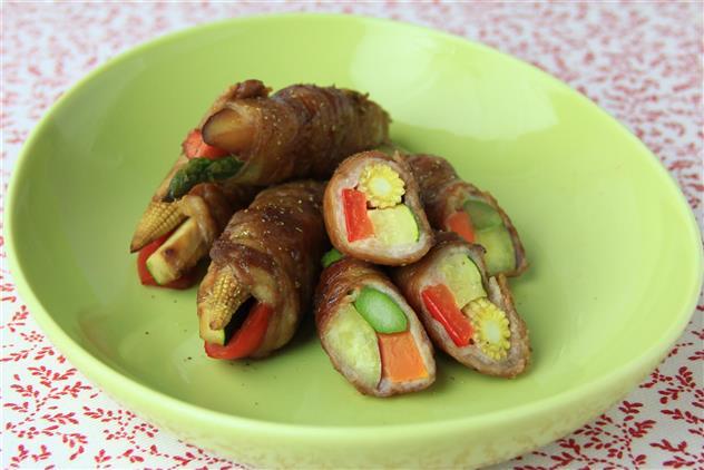 色々野菜の豚肉巻き