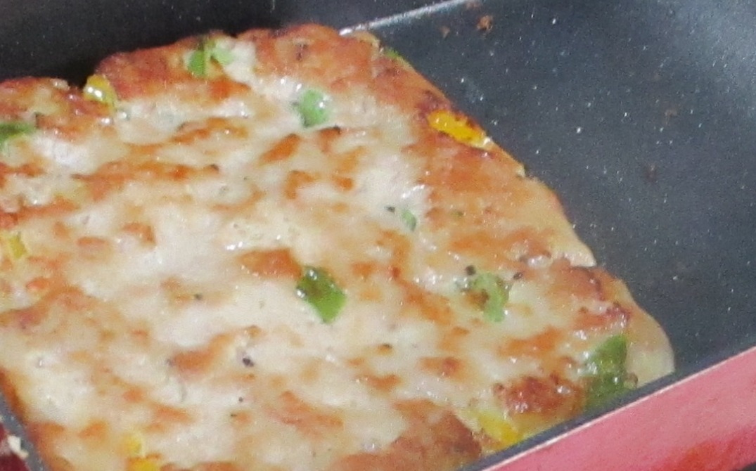 3を両面、アルミホイルの蓋をして弱火で、片面が焼けたら、ひっくり返し、両面焼く。