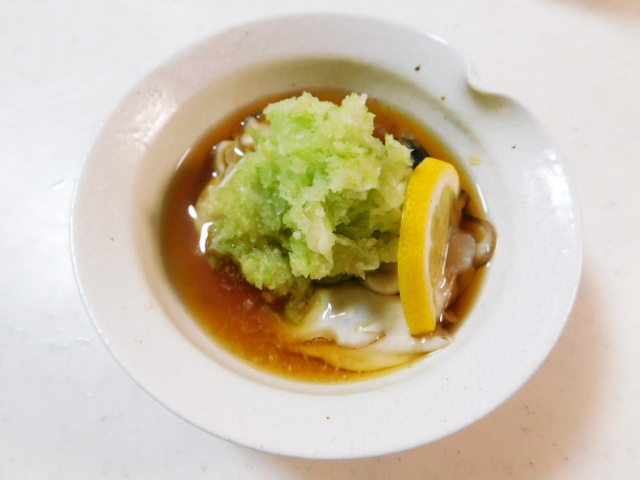 青首大根の酢牡蛎